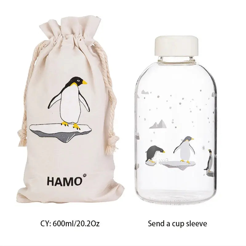 Gourde d'Eau en Verre Borosilicate avec Manchon 600ml