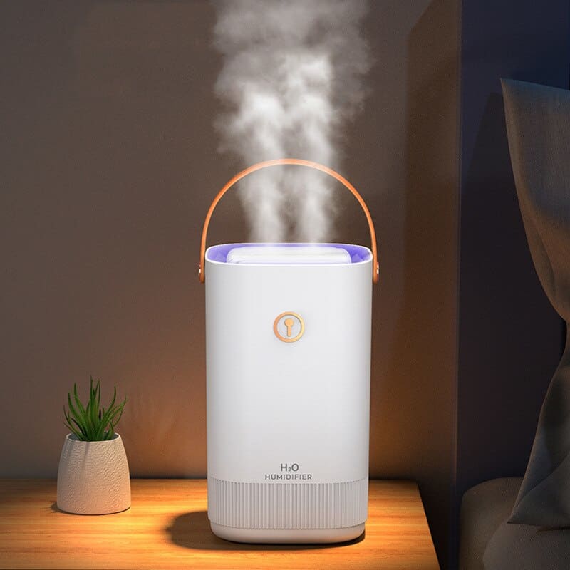Humidificateur d’air XXL double diffusion 3L - DOLPIO / humidificateur à ultrasons et grand réservoir